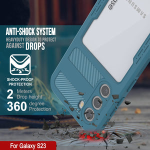 Funda impermeable Galaxy S23 [Serie Alpine 2.0] [Ajuste delgado] [Certificación IP68] [A prueba de golpes] [Azul]