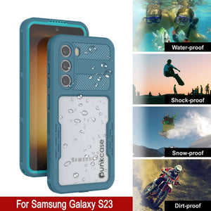 Funda impermeable Galaxy S23 [Serie Alpine 2.0] [Ajuste delgado] [Certificación IP68] [A prueba de golpes] [Azul]