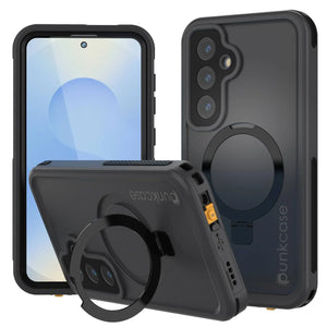 Galaxy S25 Plus Case impermeable [Serie Kickstud 2.0] Cubierta IP68 protectora con protector de pantalla y Kickstand [negro]