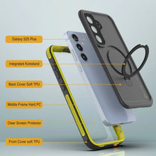 Cargar imagen en el visor de la galería, Galaxy S25 Plus Case impermeable [Serie Kickstud 2.0] Cubierta IP68 protectora con protector de pantalla y Kickstand [amarillo]
