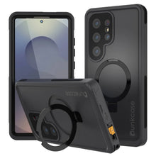 Cargar imagen en el visor de la galería, Galaxy S25 Ultra Waterproof Case [Serie Kickstud 2.0] Cubierta IP68 protectora con protector de pantalla y Kickstand [negro]
