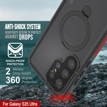 Cargar imagen en el visor de la galería, Galaxy S25 Ultra Waterproof Case [Serie Kickstud 2.0] Cubierta IP68 protectora con protector de pantalla y Kickstand [rojo]
