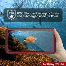 Cargar imagen en el visor de la galería, Galaxy S25 Ultra Waterproof Case [Serie Kickstud 2.0] Cubierta IP68 protectora con protector de pantalla y Kickstand [rojo]
