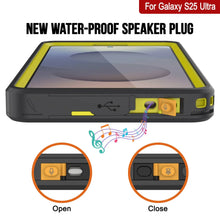 Cargar imagen en el visor de la galería, Galaxy S25 Ultra Waterproof Case [Serie Kickstud 2.0] Cubierta IP68 protectora con protector de pantalla y Kickstand [amarillo]
