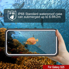 Load image into Gallery viewer, Case impermeable Galaxy S25 [Serie Kickstud 2.0] Cubierta IP68 protectora con protector de pantalla y Kickstand [blanco]
