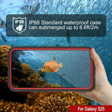 Load image into Gallery viewer, Case impermeable Galaxy S25 [Serie Kickstud 2.0] Cubierta IP68 protectora con protector de pantalla y Kickstand [rojo]
