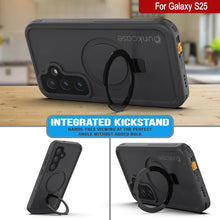 Load image into Gallery viewer, Case impermeable Galaxy S25 [Serie Kickstud 2.0] Cubierta IP68 protectora con protector de pantalla y Kickstand [Gray]

