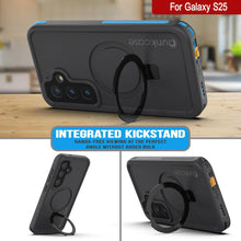 Load image into Gallery viewer, Case impermeable Galaxy S25 [Serie Kickstud 2.0] Cubierta IP68 protectora con protector de pantalla y Kickstand [azul]
