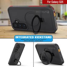 Load image into Gallery viewer, Case impermeable Galaxy S25 [Serie Kickstud 2.0] Cubierta IP68 protectora con protector de pantalla y Kickstand [rojo]
