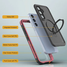 Load image into Gallery viewer, Case impermeable Galaxy S25 [Serie Kickstud 2.0] Cubierta IP68 protectora con protector de pantalla y Kickstand [rosa]
