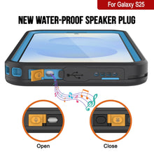 Load image into Gallery viewer, Case impermeable Galaxy S25 [Serie Kickstud 2.0] Cubierta IP68 protectora con protector de pantalla y Kickstand [azul]
