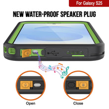 Load image into Gallery viewer, Case impermeable Galaxy S25 [Serie Kickstud 2.0] Cubierta IP68 protectora con protector de pantalla y Kickstand [verde]
