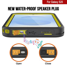 Load image into Gallery viewer, Case impermeable Galaxy S25 [Serie Kickstud 2.0] Cubierta IP68 protectora con protector de pantalla y Kickstand [amarillo]

