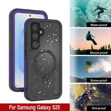 Load image into Gallery viewer, Case impermeable Galaxy S25 [Serie Kickstud 2.0] Cubierta IP68 protectora con protector de pantalla y Kickstand [Purple]
