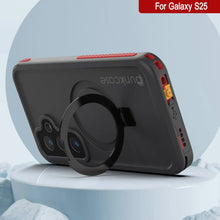 Load image into Gallery viewer, Case impermeable Galaxy S25 [Serie Kickstud 2.0] Cubierta IP68 protectora con protector de pantalla y Kickstand [rojo]

