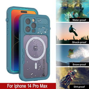 Funda impermeable para iPhone 14 Pro Max [Serie Alpine 2.0] [Ajuste fino] [Certificado IP68] [A prueba de golpes] [Azul].