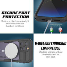 Cargar imagen en el visor de la galería, Funda resistente al agua para iPhone 14 Pro Max [Serie Alpine 2.0] [Ajuste Slim] [Certificación IP68] [Resistente a los golpes] [Negra]
