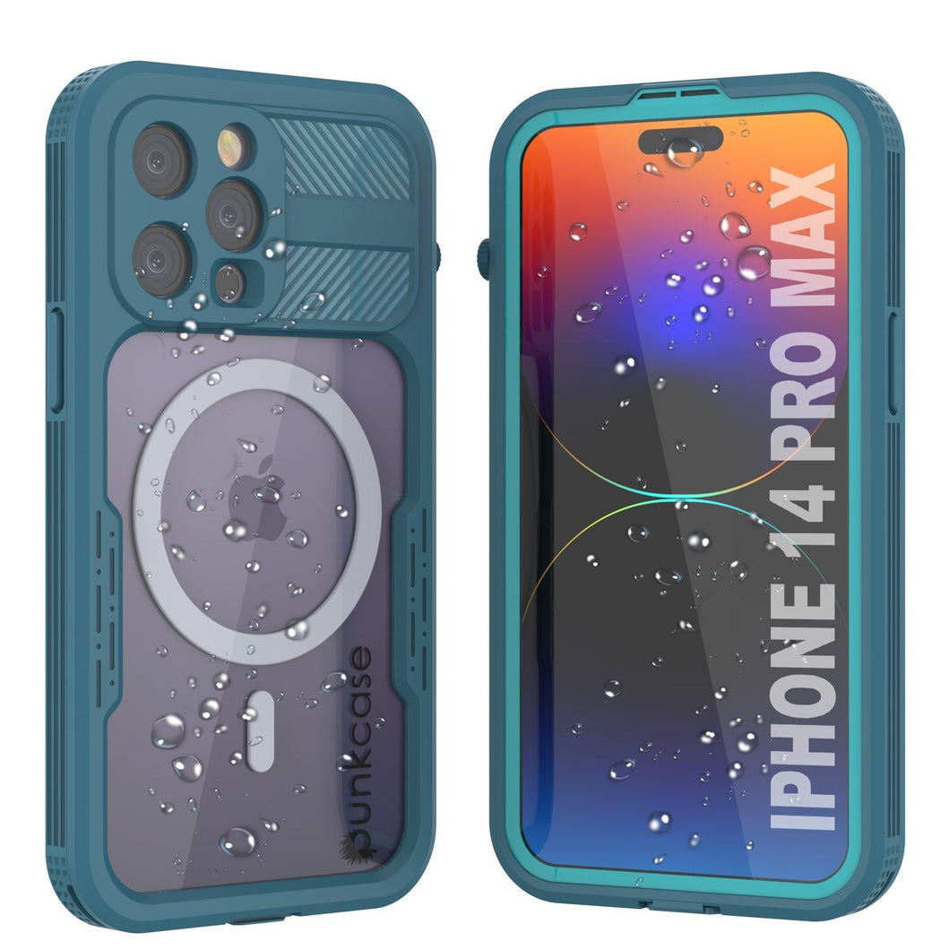 Funda impermeable para iPhone 14 Pro Max [Serie Alpine 2.0] [Ajuste fino] [Certificado IP68] [A prueba de golpes] [Azul].
