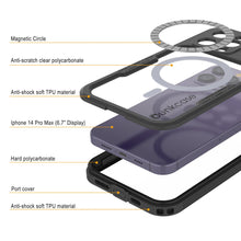 Cargar imagen en el visor de la galería, Funda resistente al agua para iPhone 14 Pro Max [Serie Alpine 2.0] [Ajuste Slim] [Certificación IP68] [Resistente a los golpes] [Negra]
