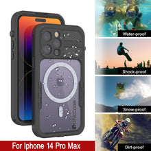 Cargar imagen en el visor de la galería, Funda resistente al agua para iPhone 14 Pro Max [Serie Alpine 2.0] [Ajuste Slim] [Certificación IP68] [Resistente a los golpes] [Negra]
