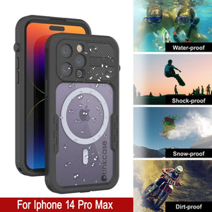 Funda resistente al agua para iPhone 14 Pro Max [Serie Alpine 2.0] [Ajuste Slim] [Certificación IP68] [Resistente a los golpes] [Negra]