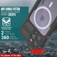 Cargar imagen en el visor de la galería, Funda resistente al agua para iPhone 14 Pro Max [Serie Alpine 2.0] [Ajuste Slim] [Certificación IP68] [Resistente a los golpes] [Negra]
