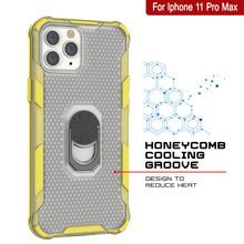 Load image into Gallery viewer, PunkCase para iPhone 11 Pro Max Funda [Serie Magnetix 2.0] Cubierta transparente protectora de TPU con soporte [Amarillo]
