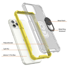 Load image into Gallery viewer, PunkCase para iPhone 11 Pro Max Funda [Serie Magnetix 2.0] Cubierta transparente protectora de TPU con soporte [Amarillo]
