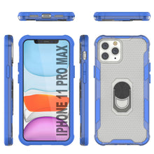 Load image into Gallery viewer, PunkCase para iPhone 11 Pro Max [Serie Magnetix 2.0] Funda Protectora Transparente de TPU con Soporte [Azul]
