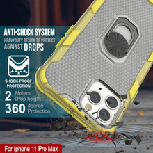 Load image into Gallery viewer, PunkCase para iPhone 11 Pro Max Funda [Serie Magnetix 2.0] Cubierta transparente protectora de TPU con soporte [Amarillo]
