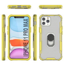 Load image into Gallery viewer, PunkCase para iPhone 11 Pro Max Funda [Serie Magnetix 2.0] Cubierta transparente protectora de TPU con soporte [Amarillo]
