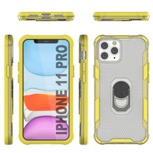 Load image into Gallery viewer, Funda PunkCase para iPhone 11 Pro [Serie Magnetix 2.0] Cubierta transparente protectora de TPU con soporte [Amarillo]
