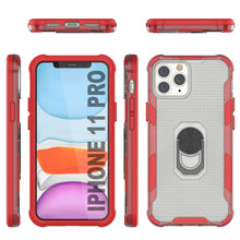 Load image into Gallery viewer, PunkCase para iPhone 11 Pro Funda [Serie Magnetix 2.0] Cubierta transparente de TPU protectora con soporte [Rojo]
