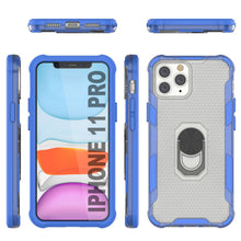 Load image into Gallery viewer, PunkCase para iPhone 11 Pro [Serie Magnetix 2.0] Funda transparente protectora de TPU con soporte para kickstand [azul]
