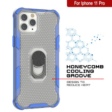 Load image into Gallery viewer, PunkCase para iPhone 11 Pro [Serie Magnetix 2.0] Funda transparente protectora de TPU con soporte para kickstand [azul]
