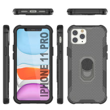 Load image into Gallery viewer, PunkCase para iPhone 11 Pro [Serie Magnetix 2.0] Estuche Transparente de TPU con Cobertura Protectora y Soporte para Apoyar [Negro]
