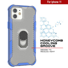 Cargar imagen en el visor de la galería, Carcasa PunkCase para iPhone 11 [Serie Magnetix 2.0] Funda transparente de TPU protectora con soporte [Azul]
