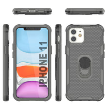 Load image into Gallery viewer, Funda PunkCase para iPhone 11 [Serie Magnetix 2.0] Funda clara de TPU protectora con soporte [Gris]
