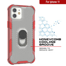 Load image into Gallery viewer, Funda PunkCase para iPhone 11 [Serie Magnetix 2.0] Cubierta transparente protectora de TPU con soporte [rojo]
