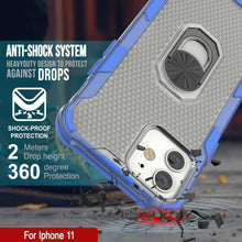 Cargar imagen en el visor de la galería, Carcasa PunkCase para iPhone 11 [Serie Magnetix 2.0] Funda transparente de TPU protectora con soporte [Azul]
