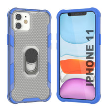 Cargar imagen en el visor de la galería, Carcasa PunkCase para iPhone 11 [Serie Magnetix 2.0] Funda transparente de TPU protectora con soporte [Azul]

