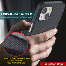 Cargar imagen en el visor de la galería, Funda de fibra de carbono Punkcase para iPhone 14 Plus [Serie AramidShield] Ultra delgada y ligera de Kevlar.
