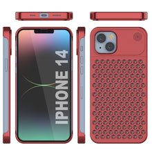 Load image into Gallery viewer, PunkCase para iPhone 14 Funda de Aleación de Aluminio [Serie Fortifier Extreme] Cubierta Ultra Duradera [Roja]
