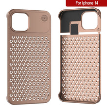 Cargar imagen en el visor de la galería, PunkCase para iPhone 14 Carcasa de aleación de aluminio [Serie Fortifier Extreme] Cubierta ultra resistente [Bronce]
