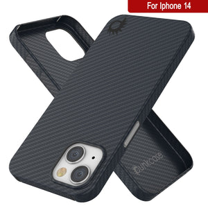 Funda de Carbono Punkcase para iPhone 14 [Serie AramidShield] Ultradelgada y Ligera de Kevlar.