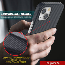 Cargar imagen en el visor de la galería, Funda Punkcase para iPhone 14 de Fibra de Carbono [Serie Aramid MagShield] Ultra Delgada y Ligera.
