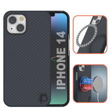 Cargar imagen en el visor de la galería, Funda Punkcase para iPhone 14 de Fibra de Carbono [Serie Aramid MagShield] Ultra Delgada y Ligera.
