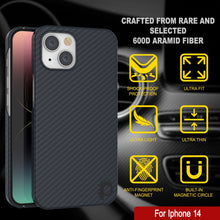 Cargar imagen en el visor de la galería, Funda Punkcase para iPhone 14 de Fibra de Carbono [Serie Aramid MagShield] Ultra Delgada y Ligera.

