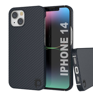 Funda Punkcase para iPhone 14 de Fibra de Carbono [Serie Aramid MagShield] Ultra Delgada y Ligera.
