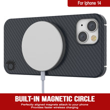 Cargar imagen en el visor de la galería, Funda Punkcase para iPhone 14 de Fibra de Carbono [Serie Aramid MagShield] Ultra Delgada y Ligera.
